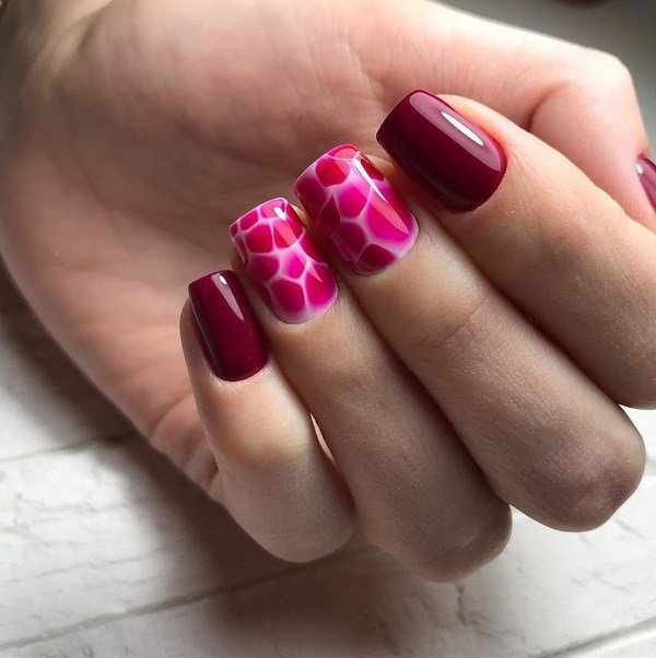 Модный цвет бордо в дизайне ногтей 2020-2021: восхитительные новинки на фото