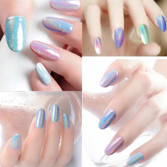 nails design holographic powder pigment