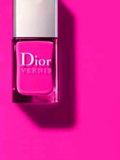 beautiful nail design fuchsia Dior gel polish standard 