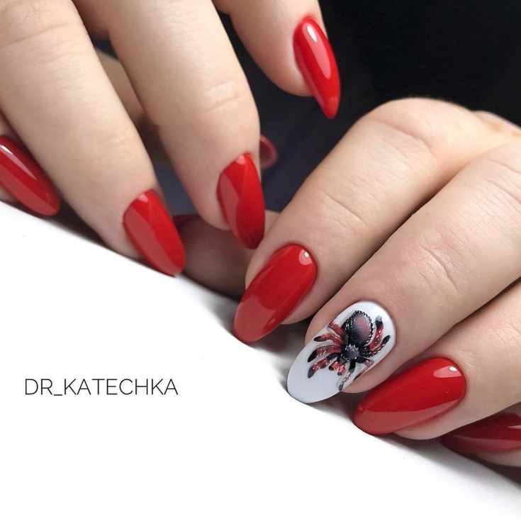66 фото дизайн ногтей с пауками