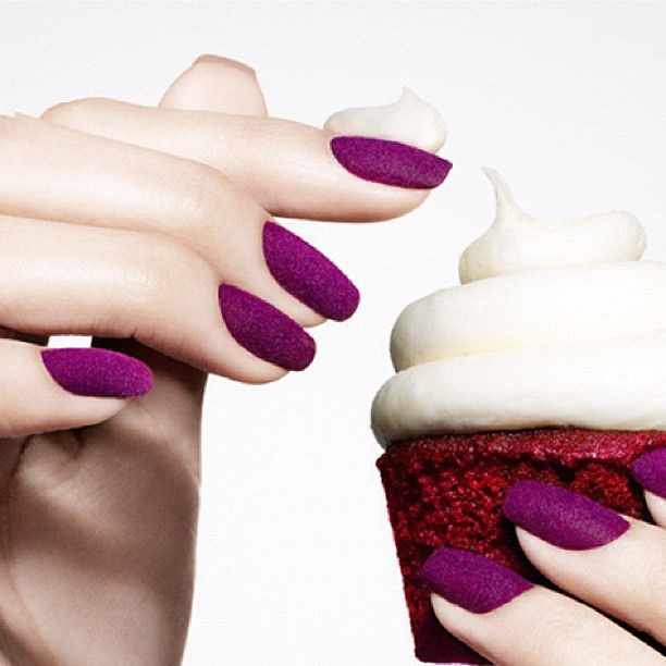 дизайн бархатных ногтей мороженное velvet nail design