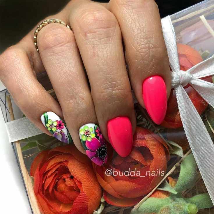 32 фото розовый дизайн ногтей