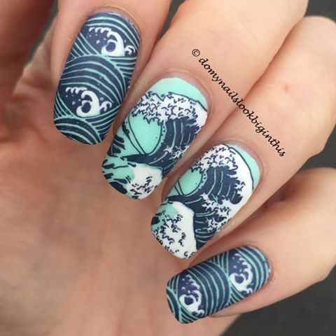 sea design nails красивый морской маникюр 