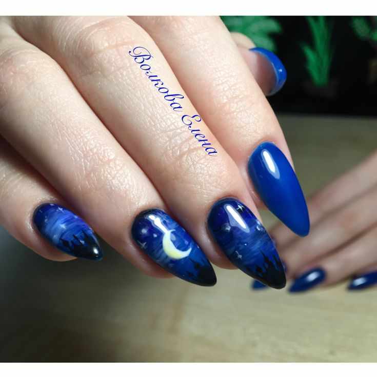 90 фото дизайн ногтей синего цвета 2018