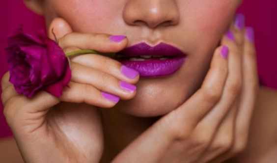Lilac Radiant Orchid design nails лиловый маникюр