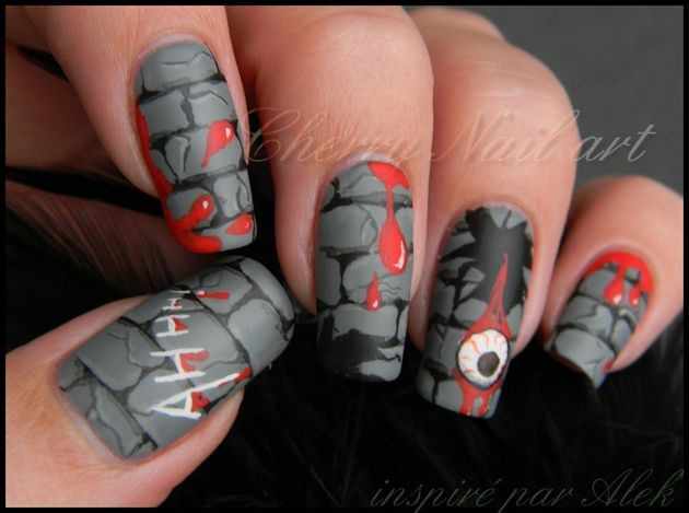 дизайн ногтей на праздник хэллоуин Halloween Nail Design