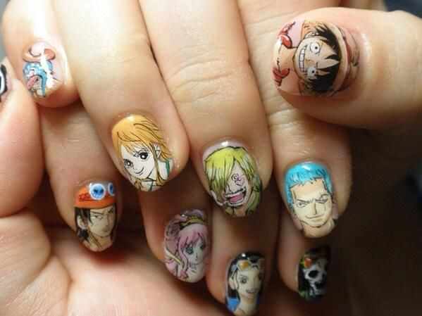 design nail anime анимешный дизайн ногтей 
