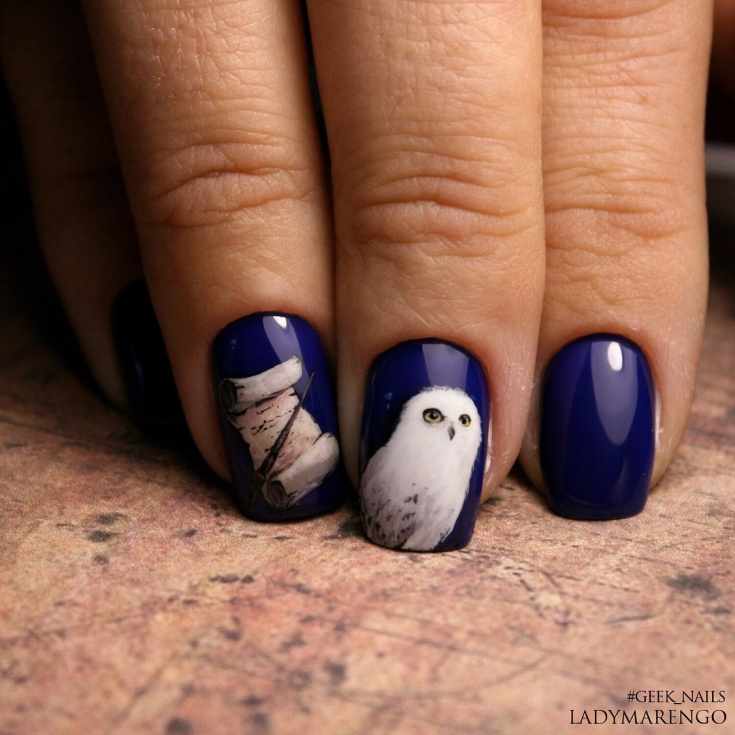 35 Фото дизайн ногтей с совами