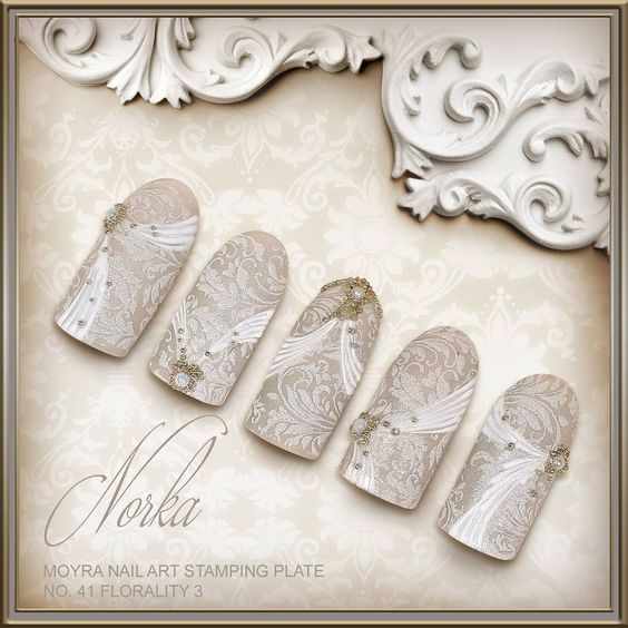 свадебный маникюр для невесты 2017 wedding design nails