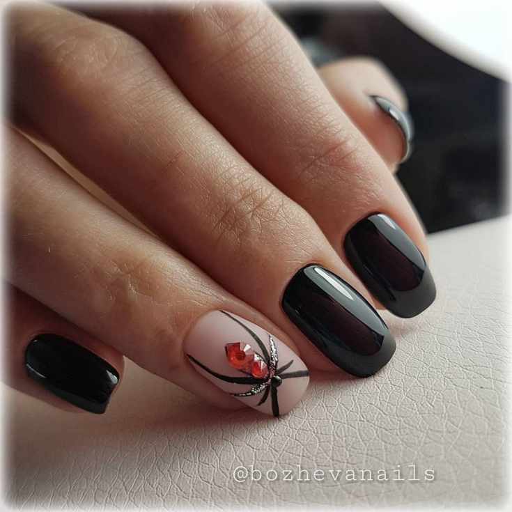 66 фото дизайн ногтей с пауками