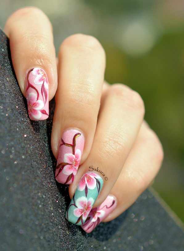 дизайн ногтей в японском стиле