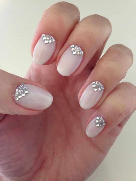 Nail designs with rhinestones дизайн ногтей со стразами