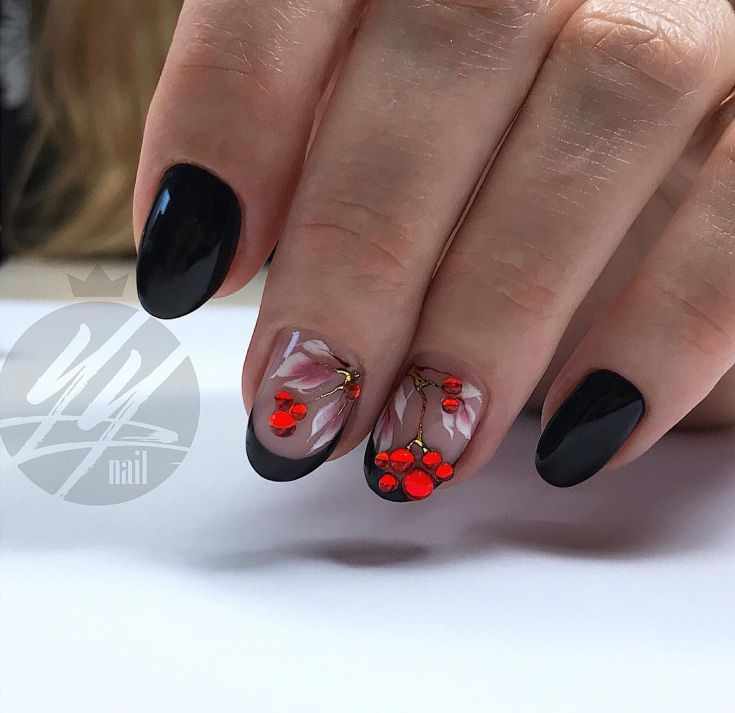 аквариумный дизайн наращенных ногтей