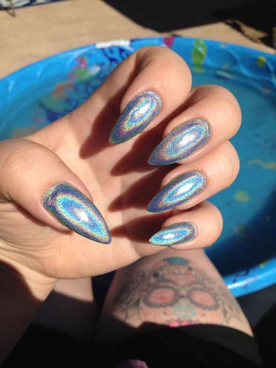 nails design holographic powder pigment