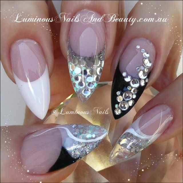 transparent nail design прозрачный маникюр manicure with transparent tips