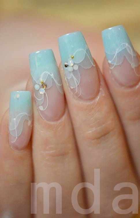 nail design airbrush дизайн ногтей аэрография на акриловых ногтях